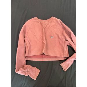 Adidas size small rustic reddish brown crop sweater